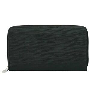 Louis Vuitton Zippy Organizer M62643 Epi Leather Wallet Black Silver